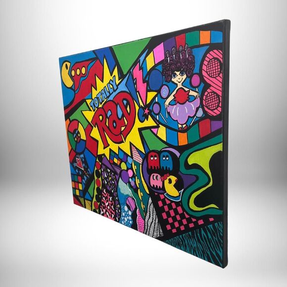 Abstract Pop Art Featuring 80s Games - Artist Frankie Cervantes - Original Art - Picture 4 of 4